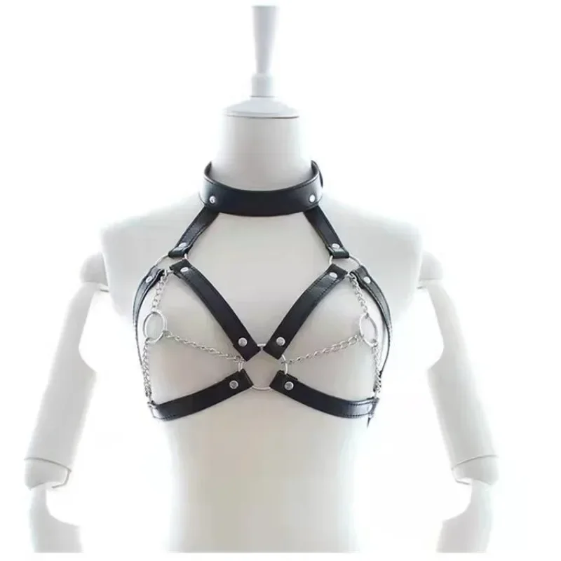 Women Sexy Chest Harness Belt Bdsm Bondage Lingerie Body Harness Leather Lingerie Goth Fetish Clothing Festival Rave Outfit