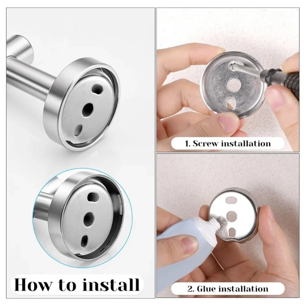 15pcs Stainless Steel Towel Rack Installation Hardware Set for Wall Mounted Towel Bars Shower Rods and Bathroom Shelves