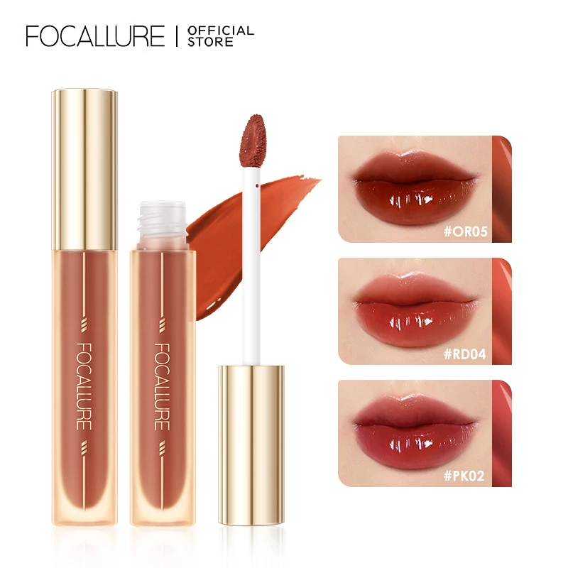 

FOCALLURE Glasting Juicy Dewy Lip Glosses Moisturizing Long Lasting Liquid Lipstick Plumpy Pearlescent Lip Tint Makeup Cosmetics