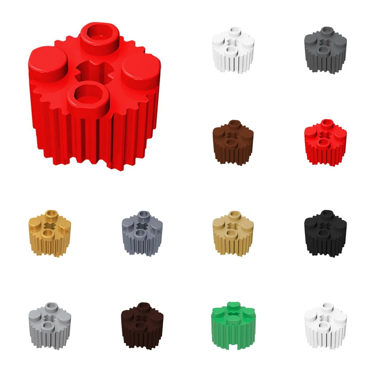 50pcs 92947 Round 2 x 2 Axle Hole Grille Bricks Collections Bulk Modular GBC Toys For Technical MOC DIY Building Blocks Compatib