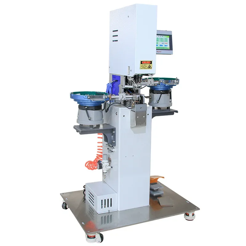 New metal plastic four-in-one buckle, bump nail, shake the head buckle, automatic buckle-giving machine with punching belt