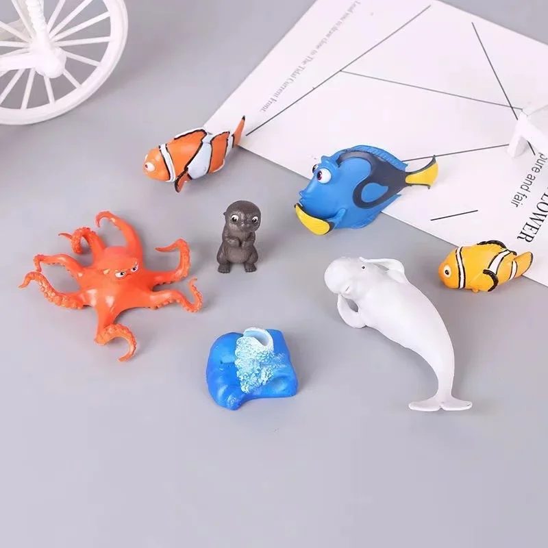 6 Stück DSN Findet Nemo Dory Clownfisch PVC Actionfiguren Spielzeug Modell Figuren Sammlerstücke Ornament Puppen Geburtstagsgeschenke – Detail 4