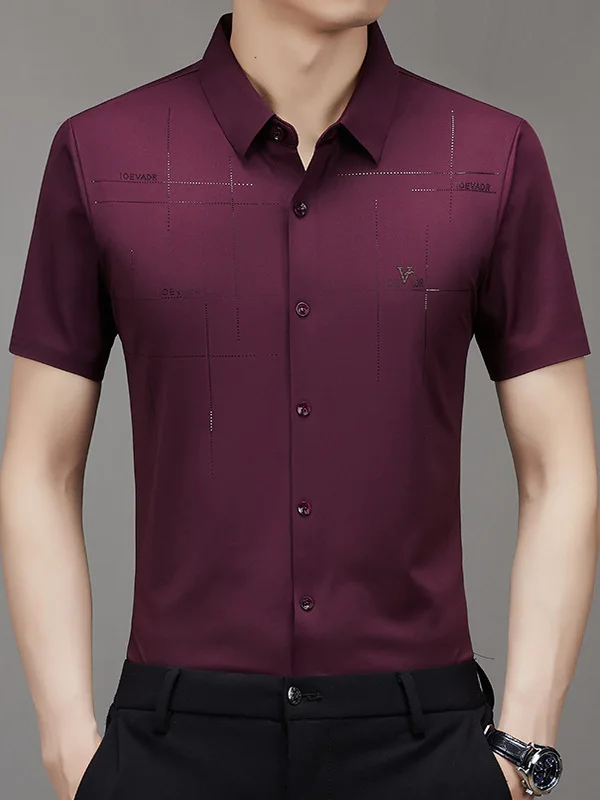 

Men's Slim Fit ort Sve irt Breathable Summer Thin Material Qui Dry Casual Busin Office Workwear Long Netie