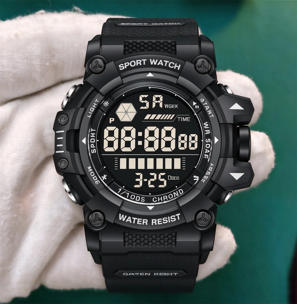 FOXBOX Business Men Quartz Wristwatches  Fashion Stopwatch Alarm Clock Waterproof Luminous Dual Digital Display Men's Watch