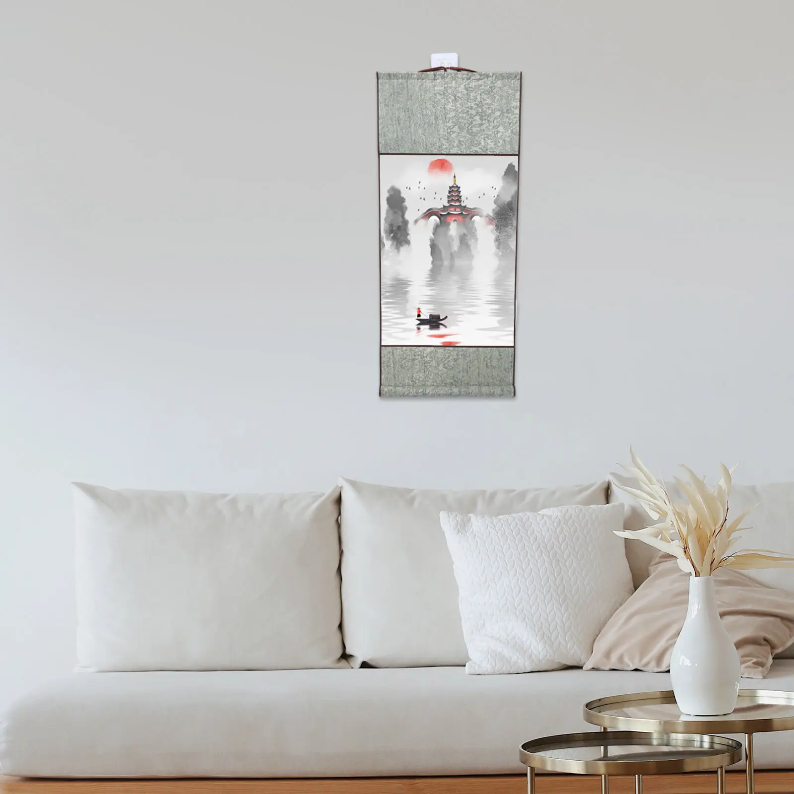 Blank Hanging Scroll for Chinese Calligraphy Painting Xuan Paper Art Wall Display Brush Ink Watercolor Practice Multi-Function