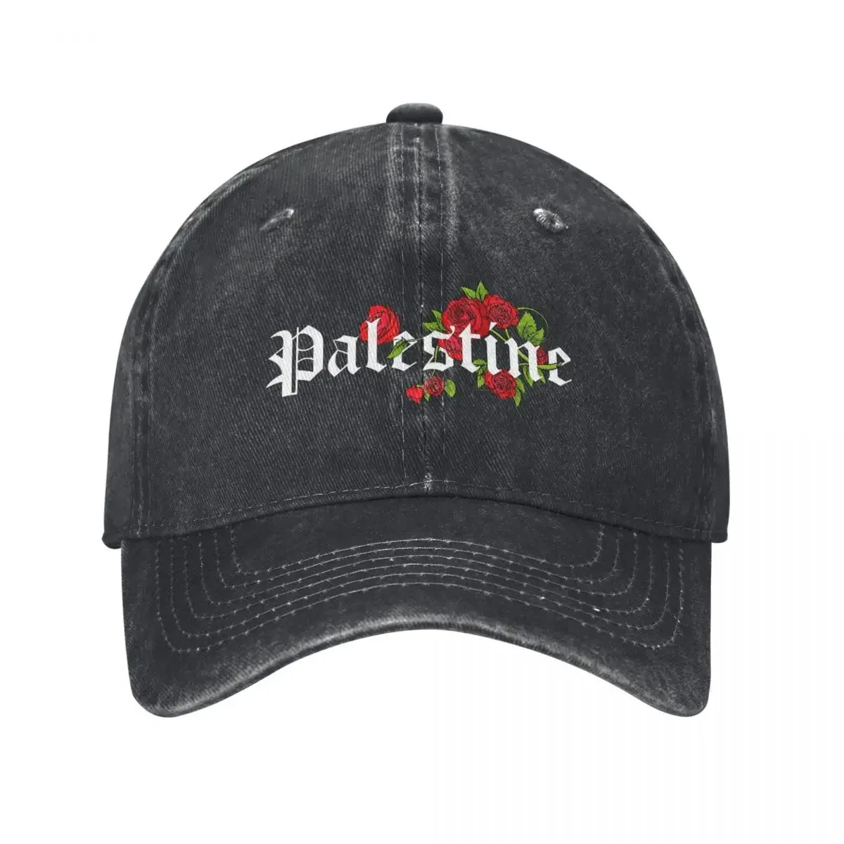 Vintage Palestine Flag Arabic Baseball Cap Unisex Style Distressed Denim Sun Cap Outdoor All Seasons Travel Caps Hat