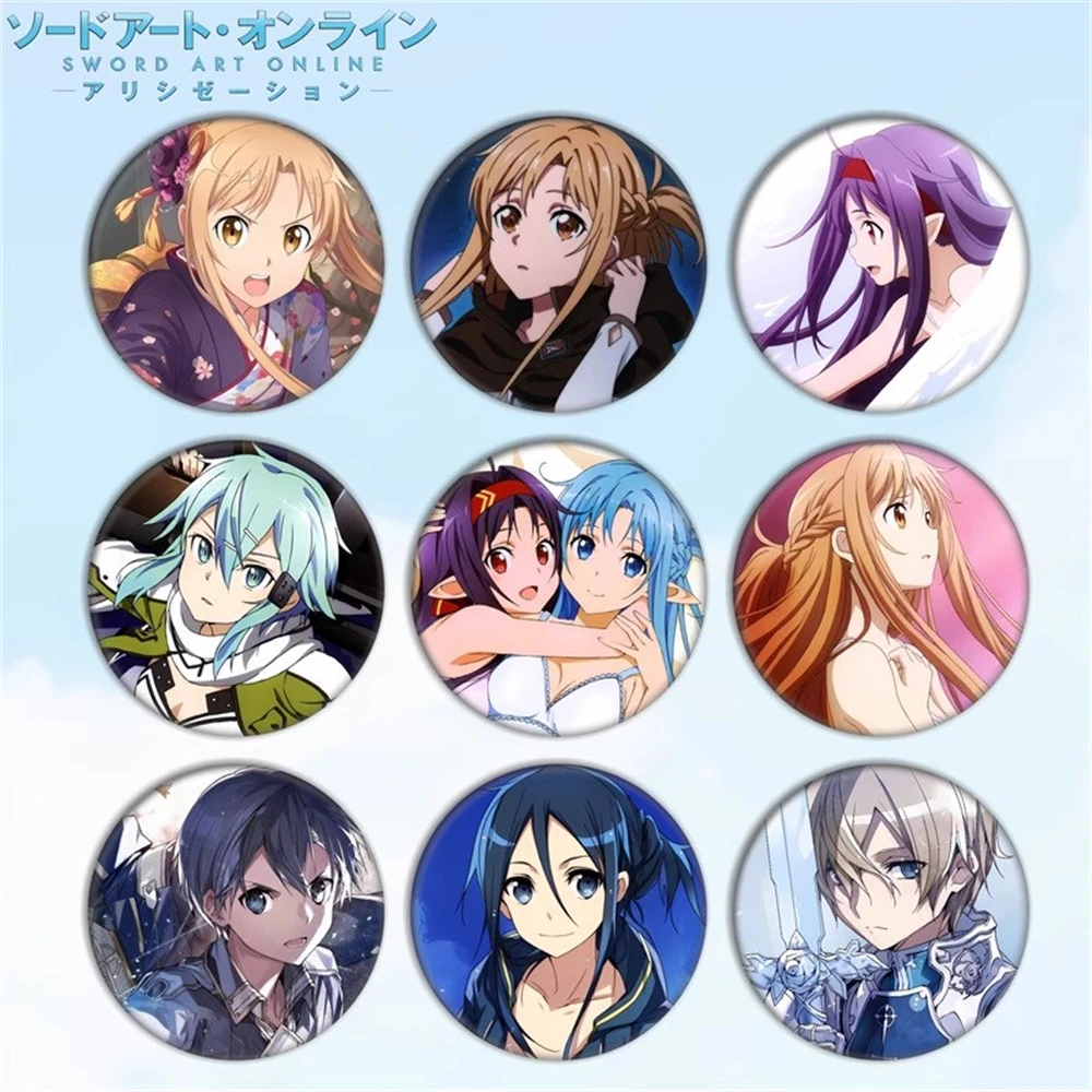 

58 мм аниме Sword Art Online SAO Eugeo Alice Synthesis Thirty косплей костюм значок булавка SPTE жесть брошь ﻿ Хэллоуин реквизит Gilf