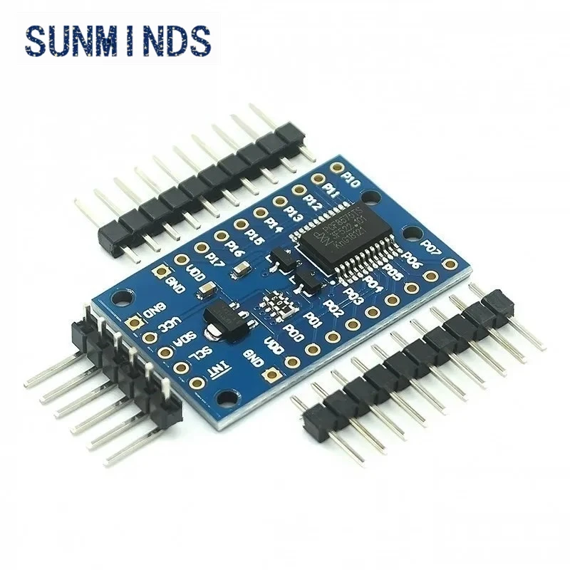 1pcs PCF8575 Module Expansion IO port Expander board DC 2.5-5.5V I2C communication control 16 IO ports For Arduino