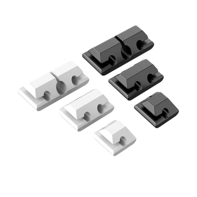 1/3/6pcs Silicone Cable Organizer Clips in Car Home Office Desktop Tidy Management Wire Cord Holders Self-adhesive Cable Clip