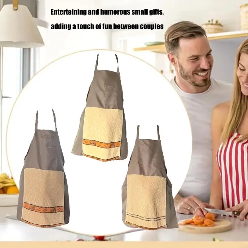 Adjustable Chefs Apron For Adult Men Hilarious Surprise Design Prank Apron For Bachelor Parties And Kitchen Humors 87HA