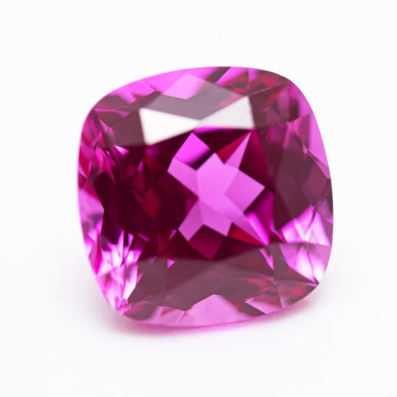 Top Lab Grown Sapphire Square Cushion Hot Pink VVS1 Selectable AGL Certificate For Charms Beads Diy Jewel Making Materials