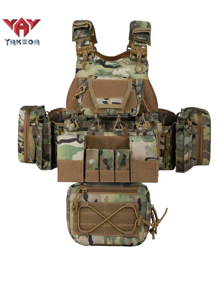YAKEDA Tactical Vest Is Equipped With Multiple Accessory Packs and an Expandable MOLLE System That Can Be Quickly Disassembled