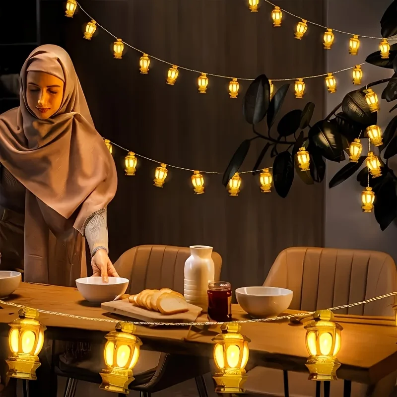 

20 LEDs Ramadan Eid String-Lights Mubarak Islam Decorative Fairy Lights for Indoor Outdoor Muslim Islamic Home Garden Decor