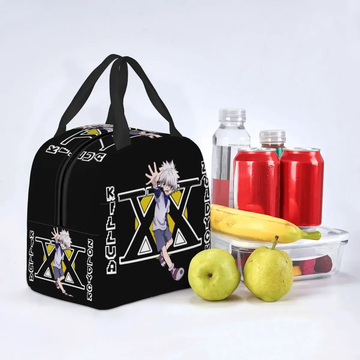 HXH Killua Zoldyck Insulated Lunch Bag for Women Leakproof Anime Hunter X Hunter Thermal Cooler Lunch Tote Office Picnic Travel