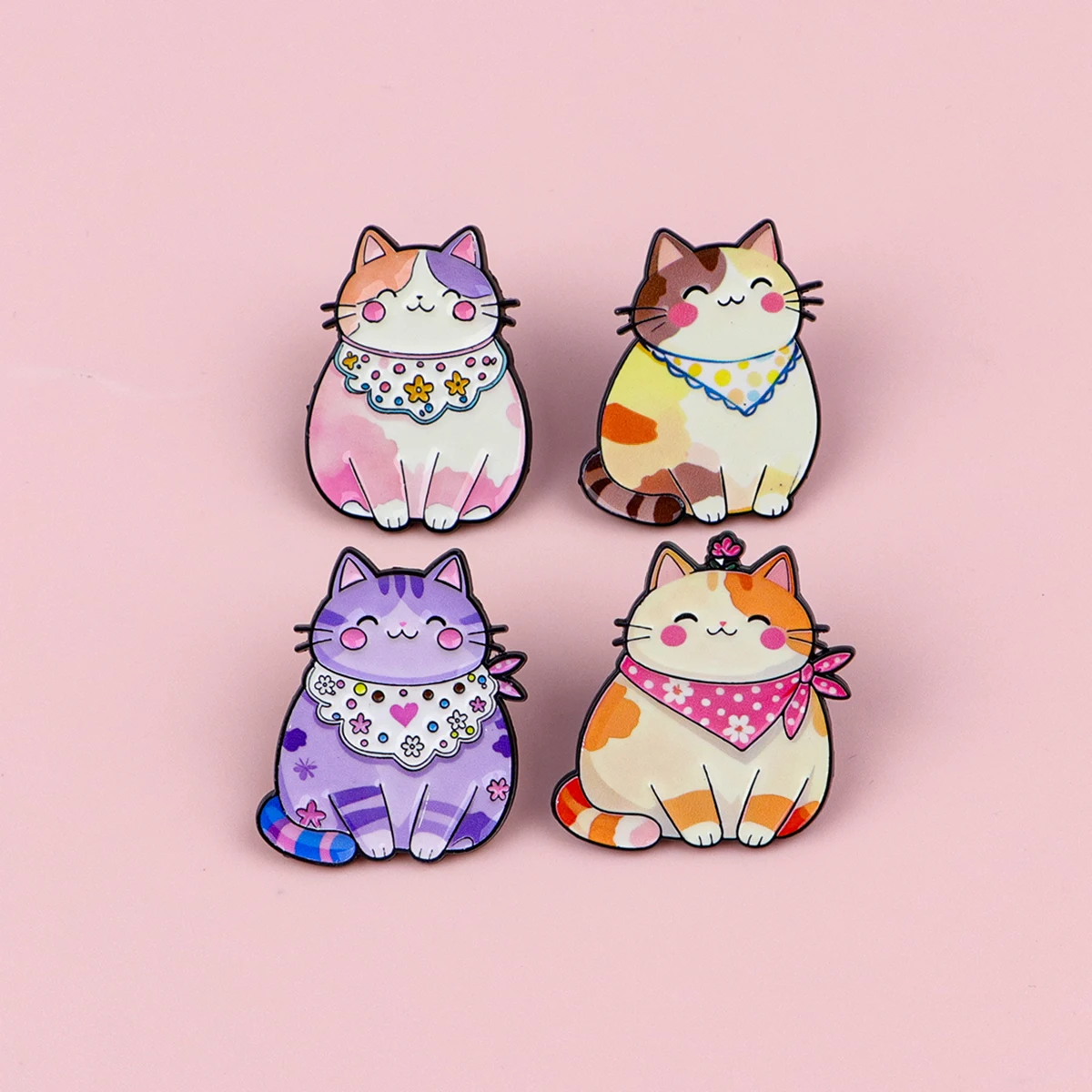 Épingles à bijoux série animaux de dessin animé pour sacs à dos, épingles en émail à revers chat requin mignon pour femmes hommes sacs Badge ami pour cadeaux