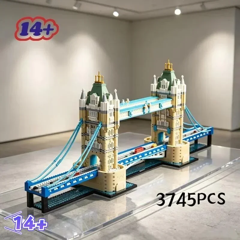 World Famous Architecture Iconic Landmark Suspension Bridge Adult Building Blocks High-end Birthday Toy 3745 pcs