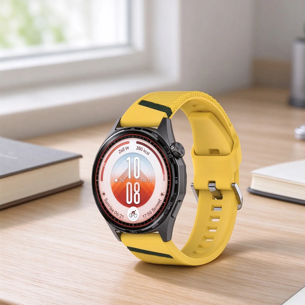 22mm Wave Point Silicone Strap For Huawei Watch GT7/GT7 Pro 46mm Official Oblique Line Wristband Huawei Watch 6 5/GT6 5 Pro 46mm