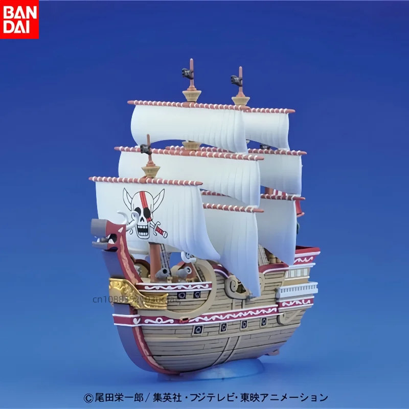 BANDAI One Piece Assembly Model Great Ship 04 Rufus Shanks Red Power Pirate Ship Genuine Red Force Assembly Model Ornament Gifts