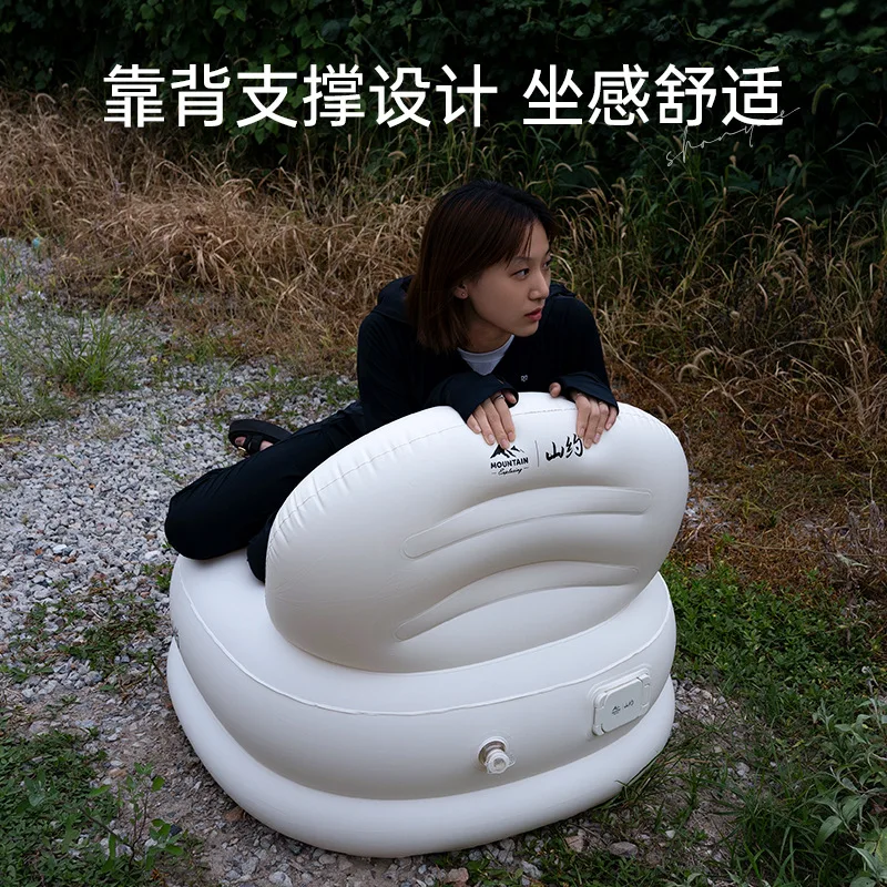 Nadmuchiwana sofa Shanyue, leniwa osoba na kempingu na świeżym powietrzu, pojedynczy przenośny kemping powietrzny, festiwal muzyczny, krzesło z materacem powietrznym