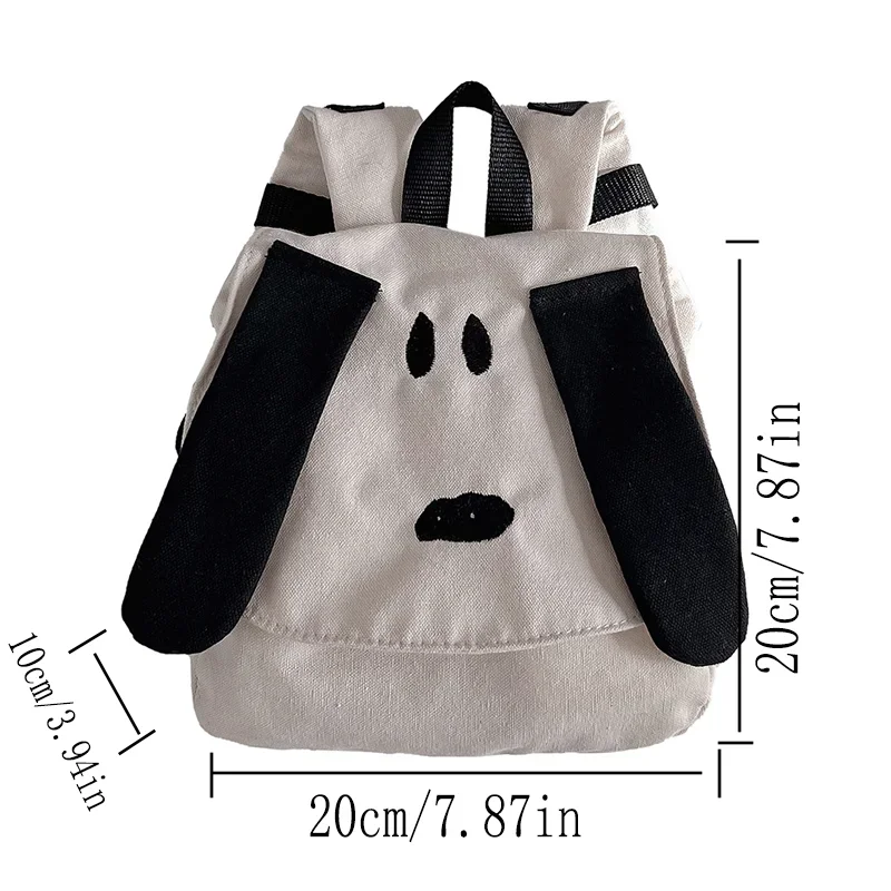 子犬漫画柄男の子用バックパック、おしゃれなミニ旅行用バックパック、女の子用キャンバススクールバッグ