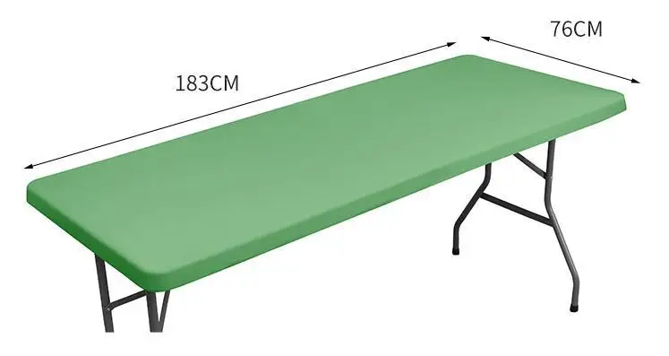 Скатерть из спандекса и полиэстера, эластичная плотно прилегающая, для пикника, моющаяся Складная прямоугольная не полирующая скатерть