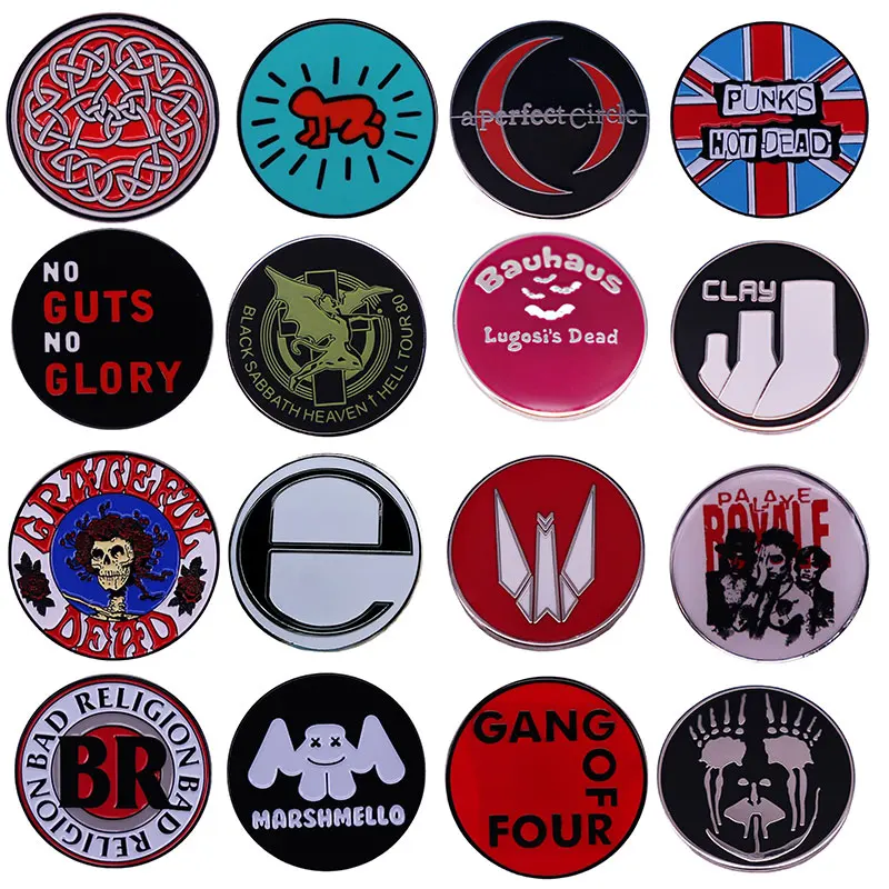 Rock Band Heaven and Hell Tour Anime Lapel Pins Backpack Jeans Enamel Brooch Women Fashion Jewelry Gifts Heavy Metal Badges