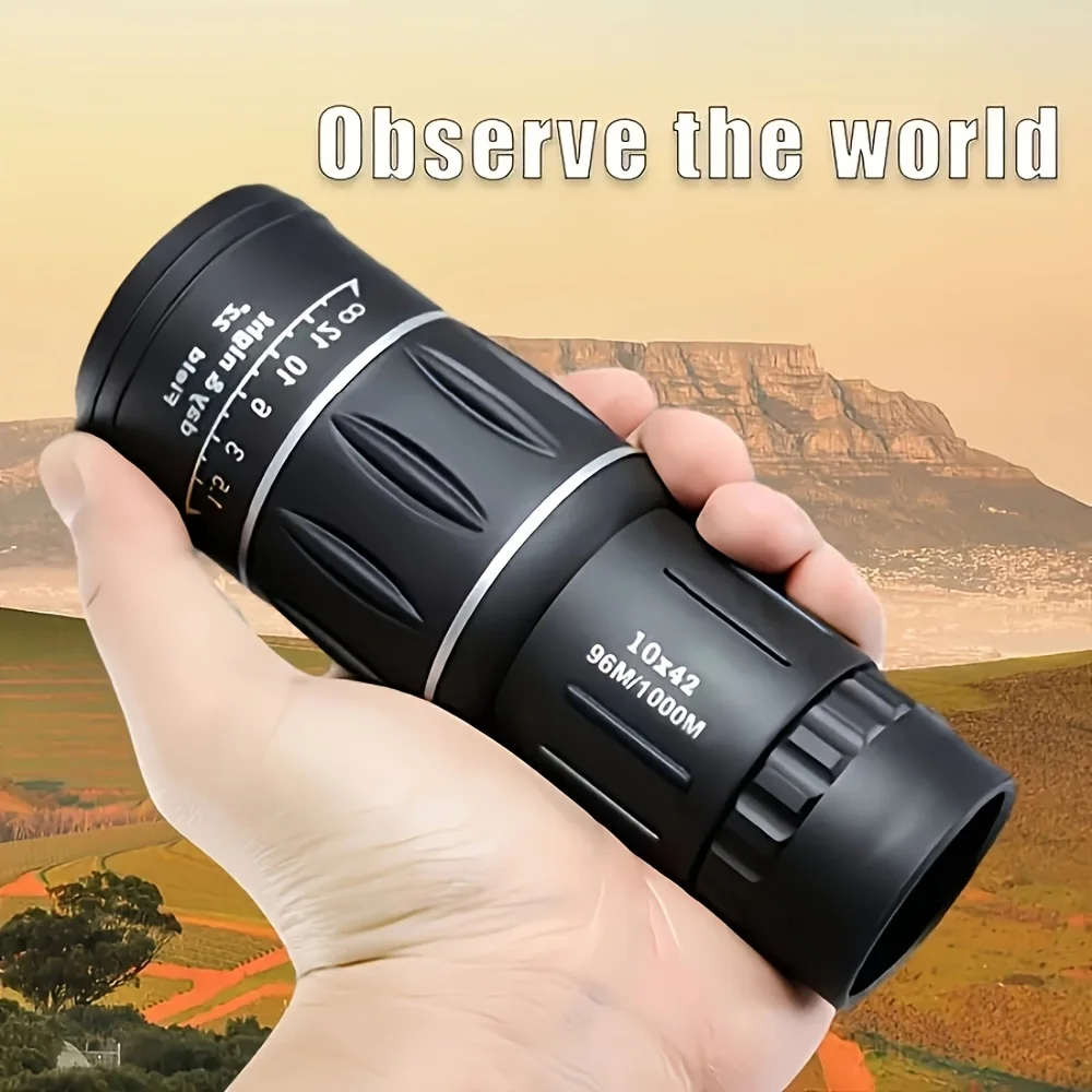 

New High Definition Telescope,10x42 Monocular with FMC Lens,Manual Focus - Perfect for Camping, Hiking,Travel Accessories