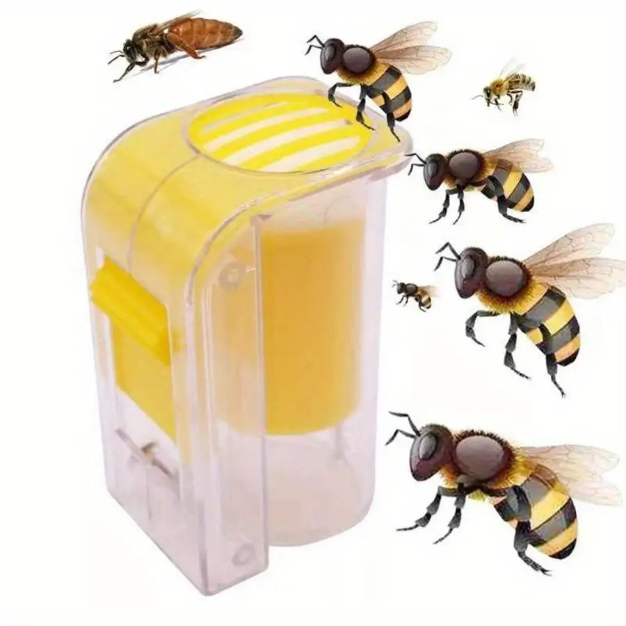 Queen Bee Catcher Clip Marking Bottle 2 In 1 Beekeeping Cage Tool Queen Catching Beekeeper Equipment Hive Apiculture Supplies