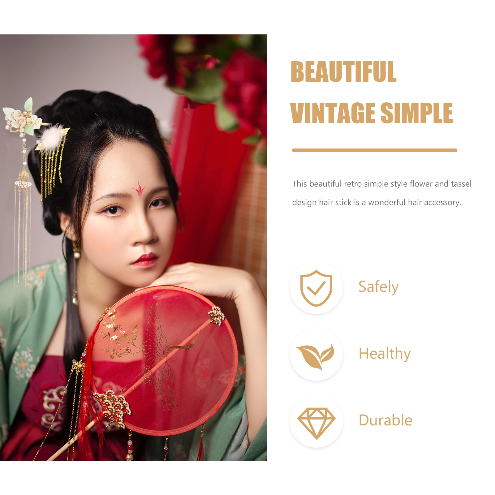

Pearl Hairpin Vintage Accessories Imitation Pearls Oriental Hair Sticks Classical Hairpins Ancient Style Photography Travel
