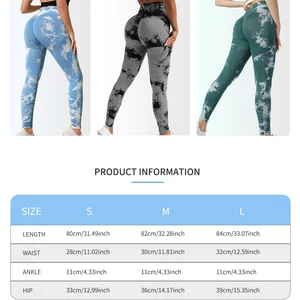 Krawatte Dye Yoga Hosen Sport Leggings Frauen ohne hohe Taille Push Up Frau Fitness Fitness Training Leggins Gymnasium 2024 Neu 10 Hauptverkaufsnähung Yogamhosen - №8
