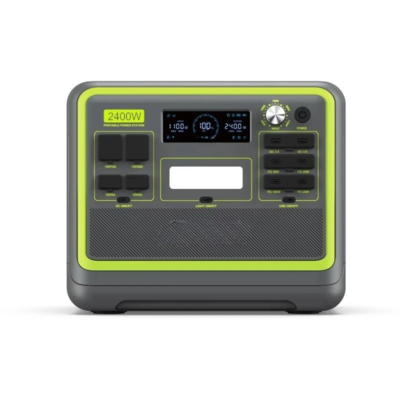 F2400 Super Power Station 2400W LiFePO4 Battery Portable Power Station System Solar Outdoor Support Home Appliances