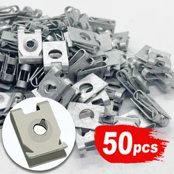 Self-tapping Cleats U Type Clips ST4.8 Snap Nuts 65Mn Spring Steel for Car Motorcycle Auto Fender Barb Clip