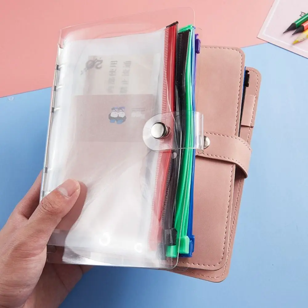 School Office Supplies 6-Hole-Punched A5/A6 Binder Pockets Document Filing Bags Loose Leaf Bag Notebook Binder Pouch