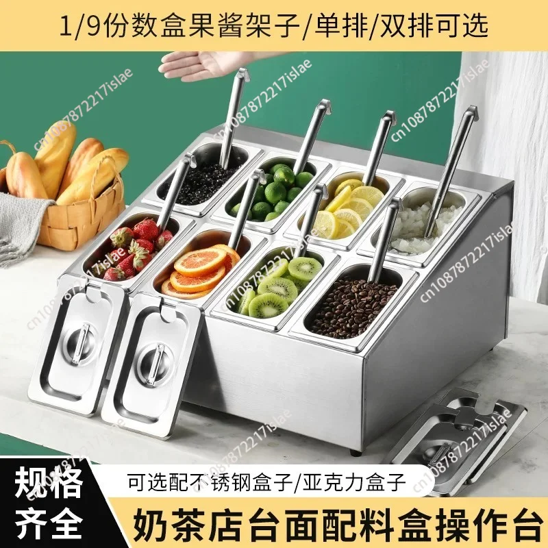 Catering Split Condiment Storage Box Kitchen Jam Sauce Organizer Container