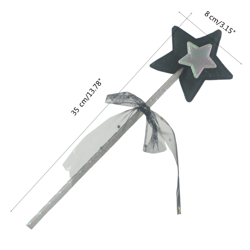 Star Wands Girl Magic Wand Fairy Wands Angel Costume Props Dress-up Wand for Birthday Halloween Christmas Party Supplies