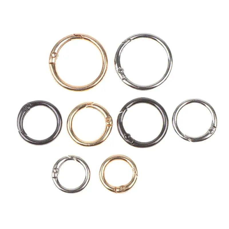 10 Stück 20/24/26/30MM Metall-Federverschlüsse Karabinerhaken Handtaschenverschluss Zinklegierung Schlüsselring Schnappverschluss O-Ring Campingverschluss – Detail 15