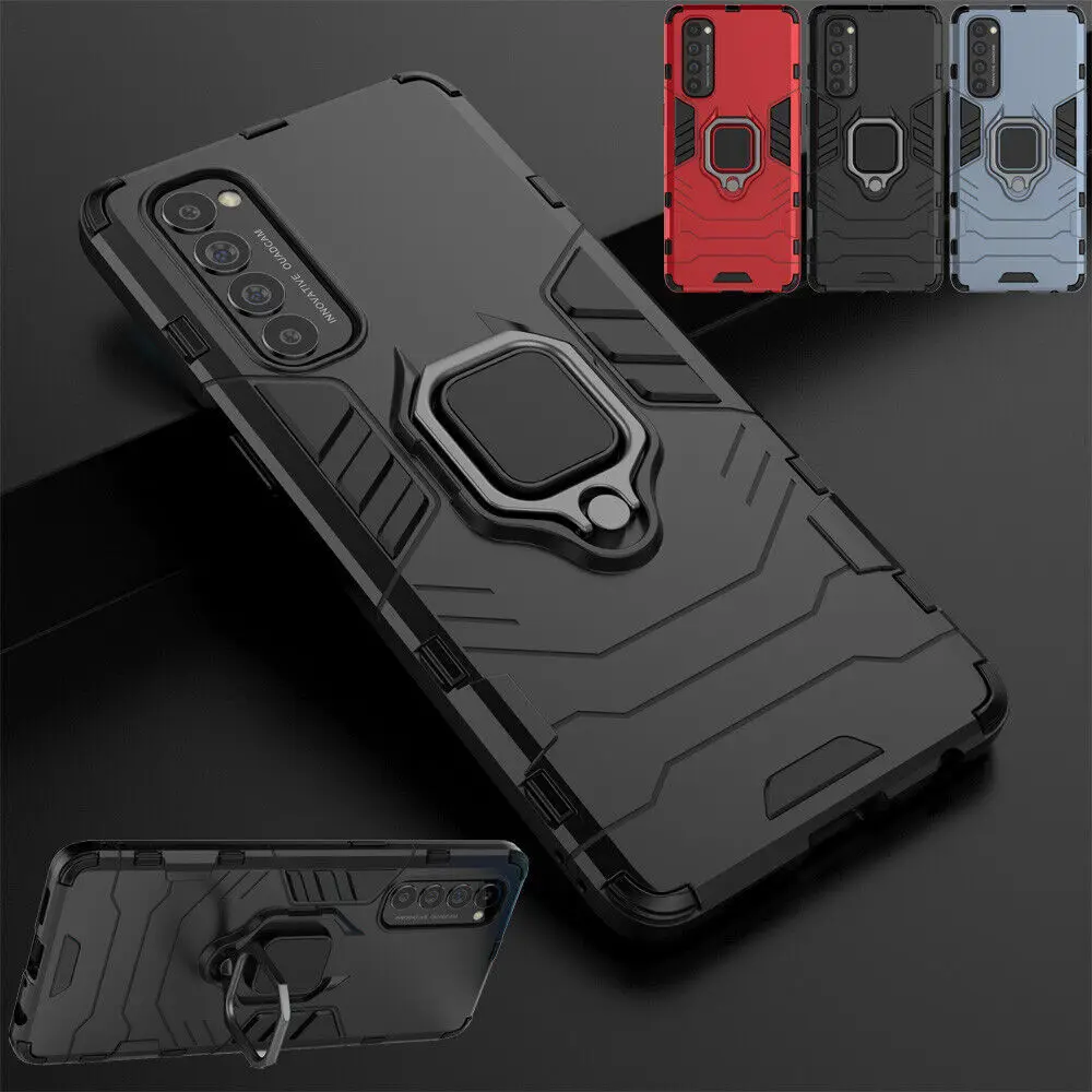 Magnetic Ring Stand Holder Armor Case Shockproof Protective Kickstand Cover For OPPO Reno 4/ 4 Pro 5G/ 8 Pro/ 8Lite/4Z 5G