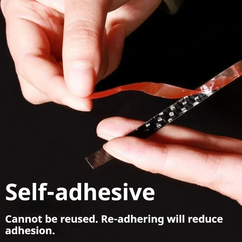 야사카 탁구 라켓 엣지 테이프 직조 탄소 섬유 자가 접착 TPU 소재 탁구 배트 엣지 보호 스트립 1/2개