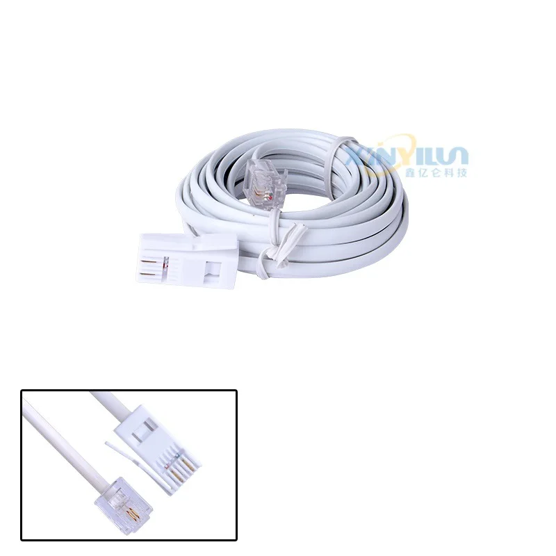 

Extension Cord British Telephone Long Cable Wire for Demodulator White Office