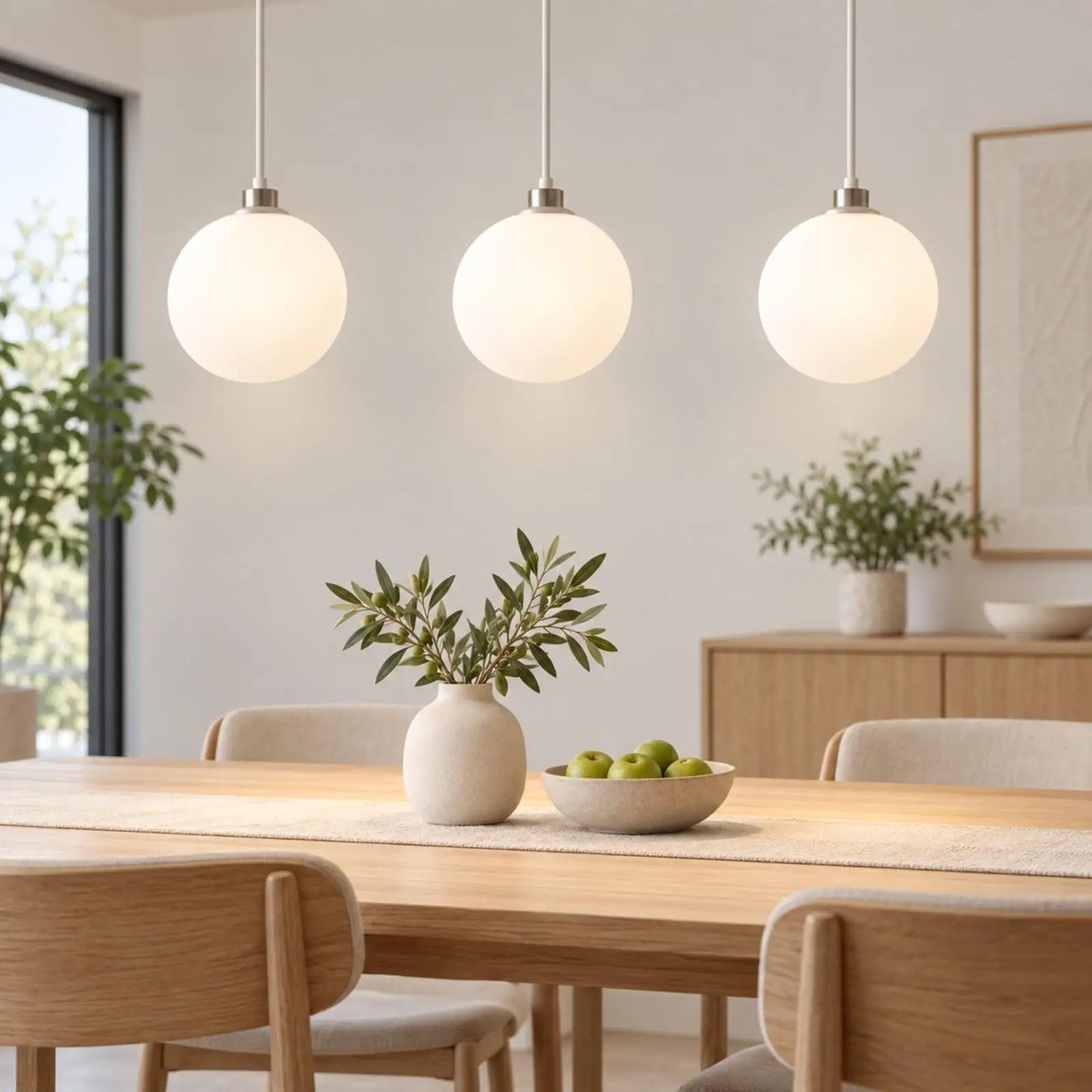 Replacement Glass Lamp Shade Cover Frosted White Globe Shape for G9 Bulb Pendant Table Wall Fixtures Warm Light