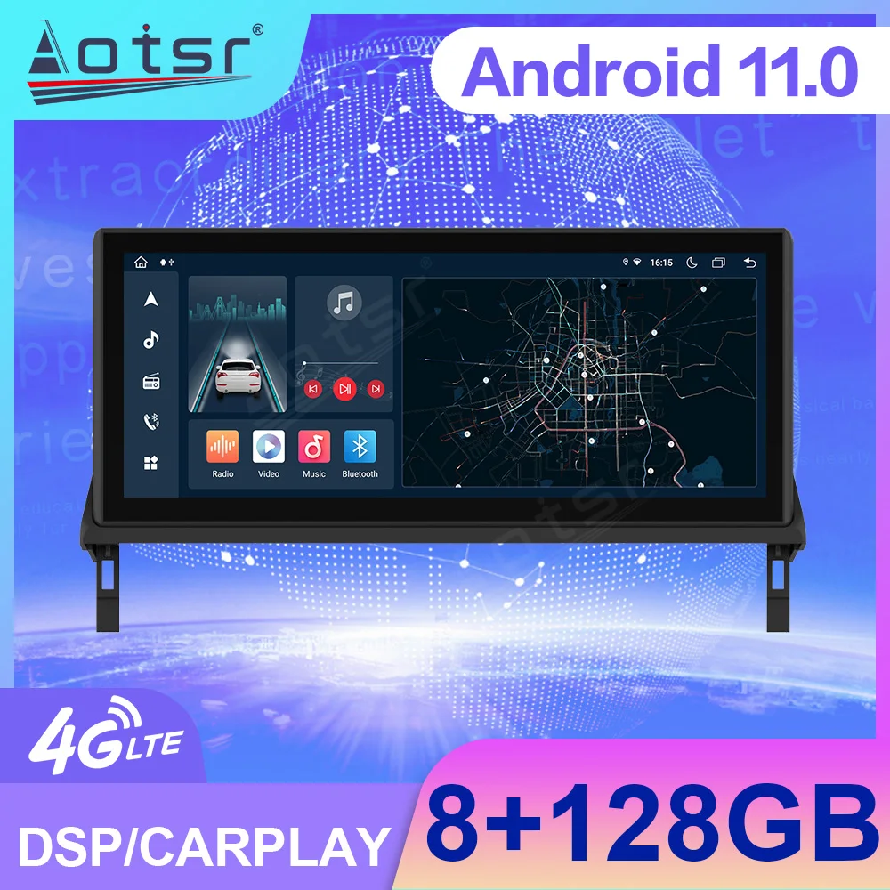 128G For Toyota BZ4X 2022 Car Radio Carplay Multimedia Vedio Player GPS Auto Navi Stereo DVD Head Unit DSP 2DIN