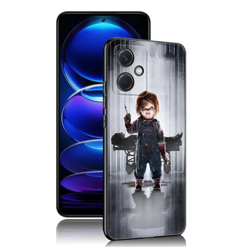 Horror Movie Chucky Phone Case For Xiaomi Redmi Note 10 11 11S 12 4G 8 9 11E 11T Pro + 10T 5G 8T 9S 10S 12S Black Silicone Cover