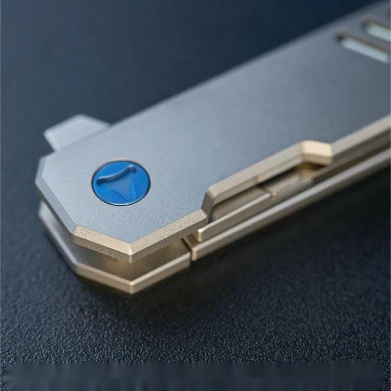 Imagem -03 - Titanium Alloy Quick Open Knife Lâminas Substituíveis Ferramenta Portátil Edc Equitação ao ar Livre Sobrevivência Novo 10 Blade No60 Tc4