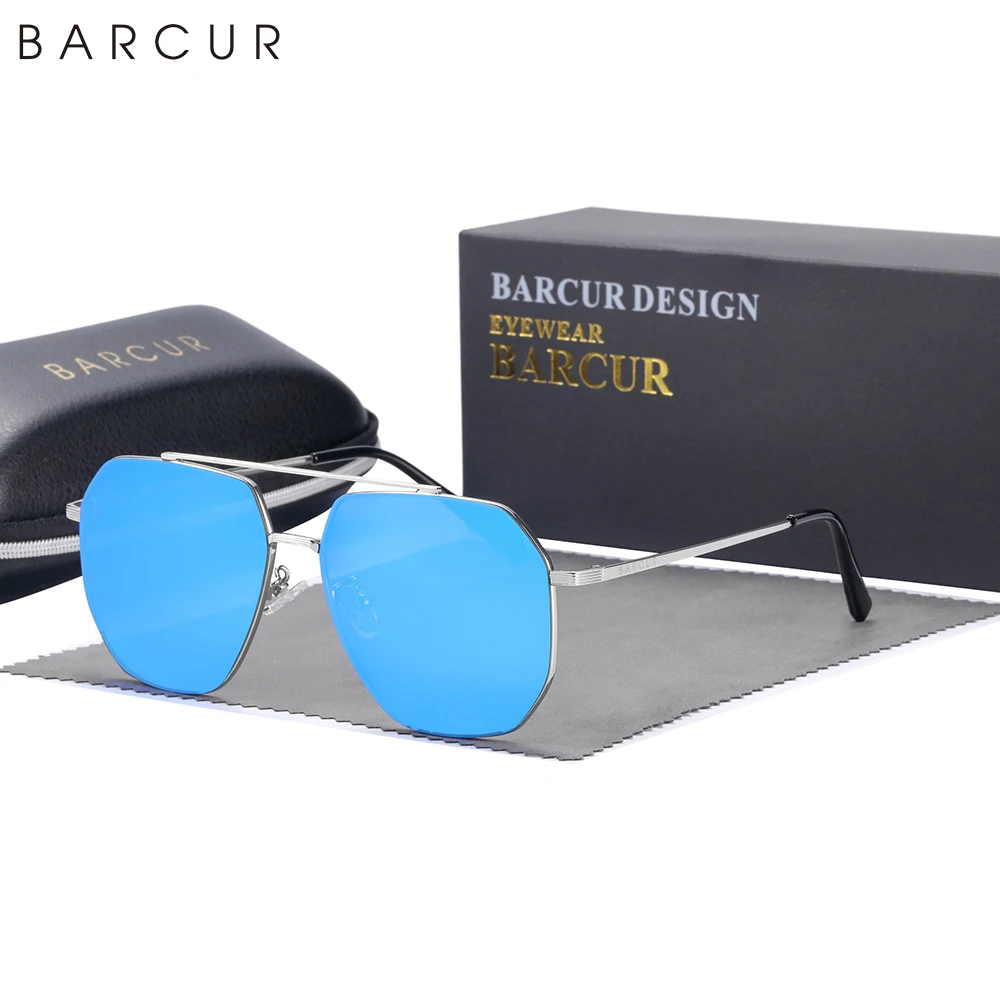 Barcur Original Business Sonnenbrille polarisierte quadratische Sonnenbrille Frauen einfache klassische flache Linsen schirme Brillen Gafas de Sol