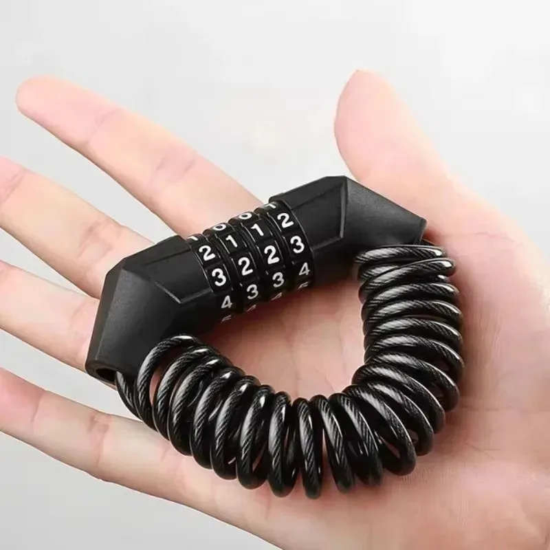 

Electric Bike Mini Wire Lock Bicycle and Motorcycle Mountain Bike Password Helmet Portable 1pcs