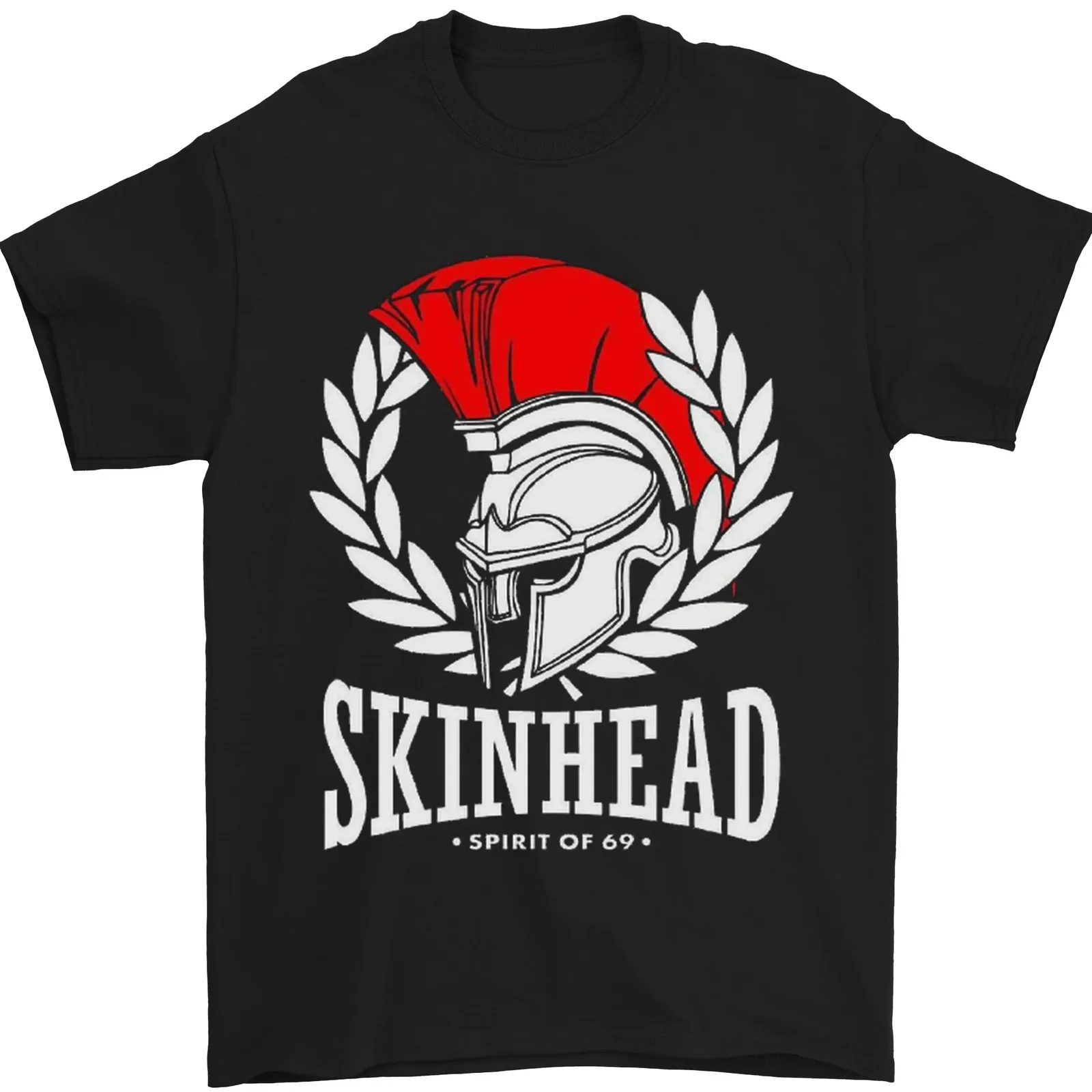 Skinhead Roman Trojan Helmet Punk Music Mens T-Shirt 100% Cotton