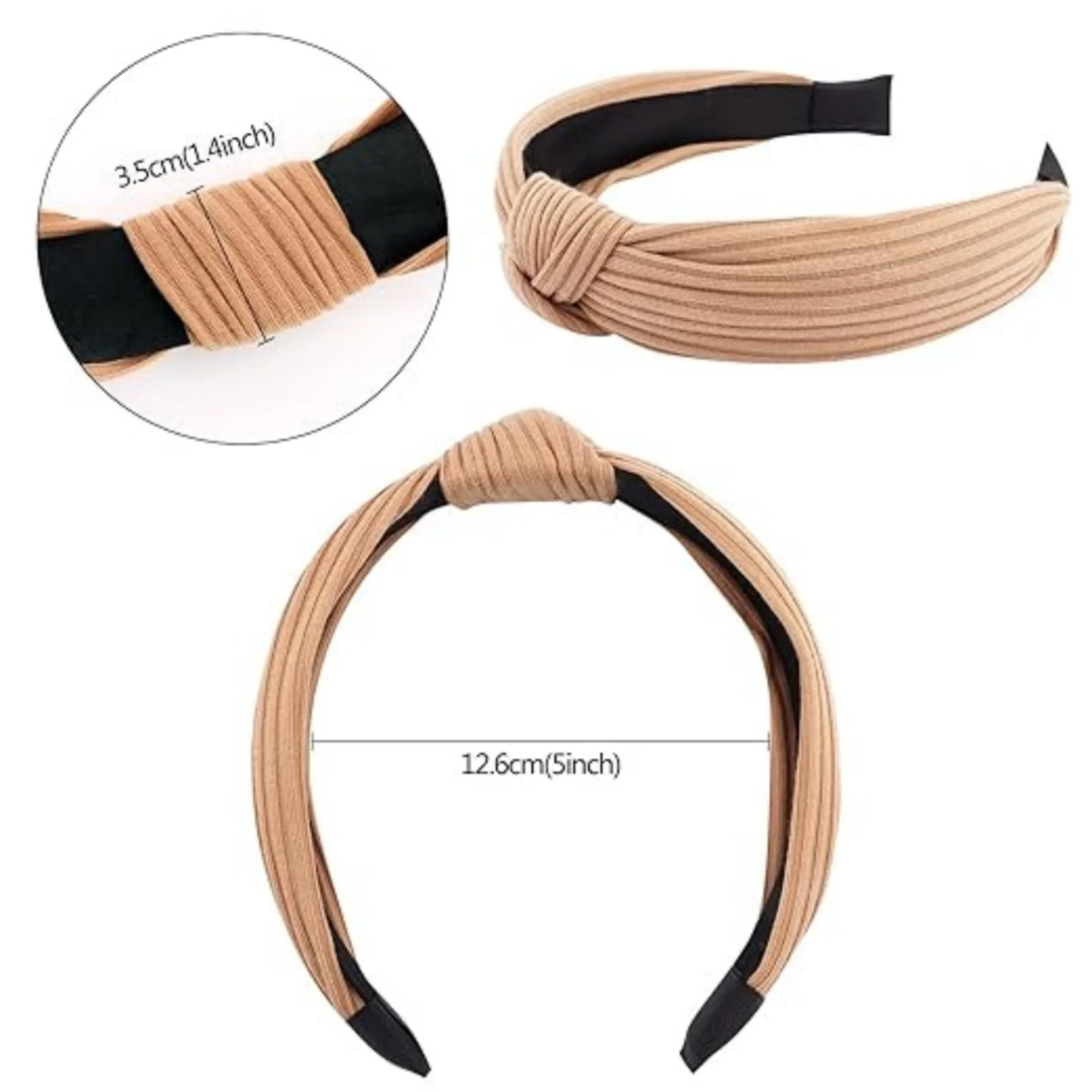 7 шт. женские повязки на голову, модные коричневые однотонные нескользящие повязки на голову с жемчугом, тонкие толстые варианты коротких волос, лица-Wa