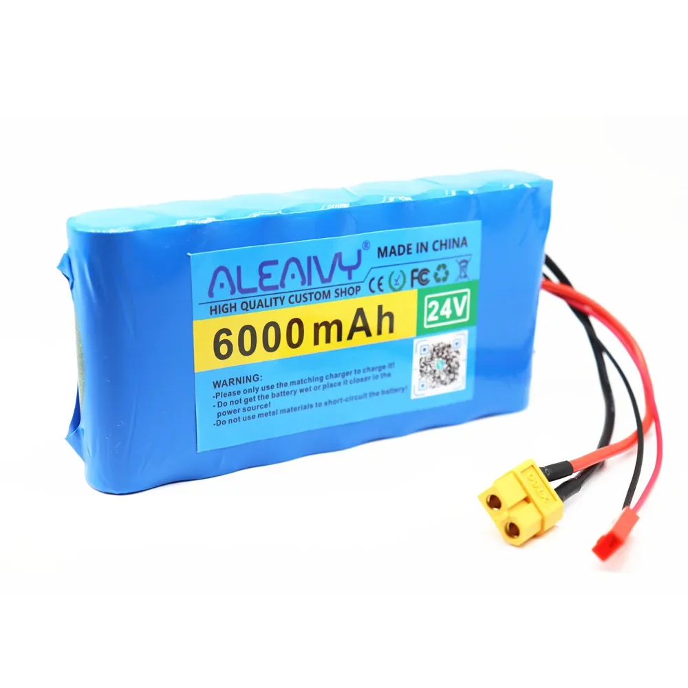 24V 6Ah 7S1P 25.2V 29.4V 6000mAh Lithium-ion Battery Pack for Small Electric Unicycles Scooters Toys Bicycle Built-in BMS
