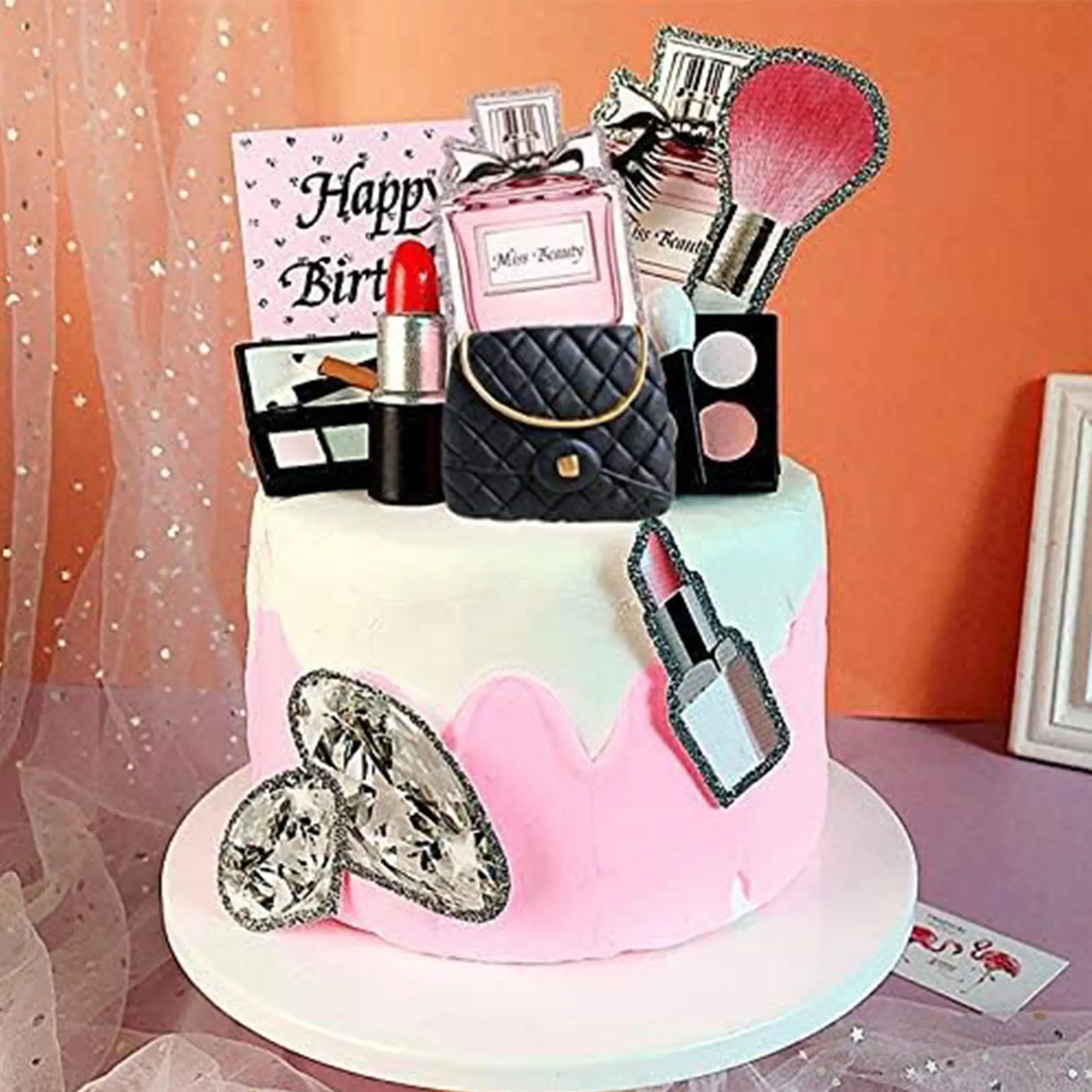 LaVenty makijaż dekoracje tort Spa tort urodzinowy Topper przyjęcie Spa akcesoria Salon dekoracje urodzinowe
