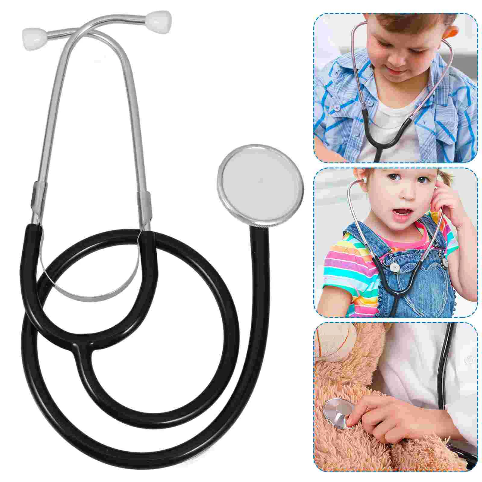 Giocattolo stetoscopio medico rosa per bambini Giocattoli Simulazione per bambini che gioca in metallo per bambini